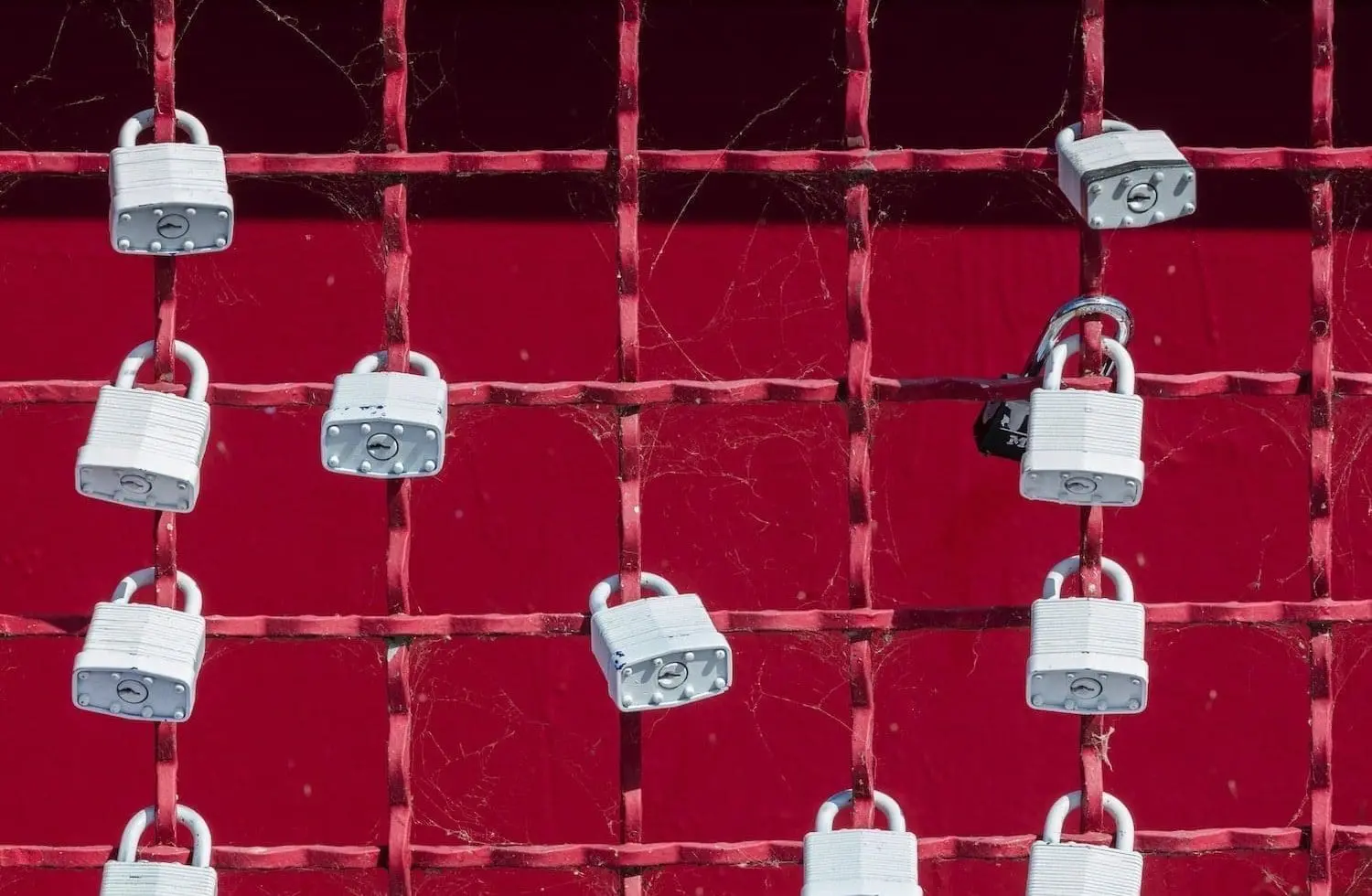 padlock on fence