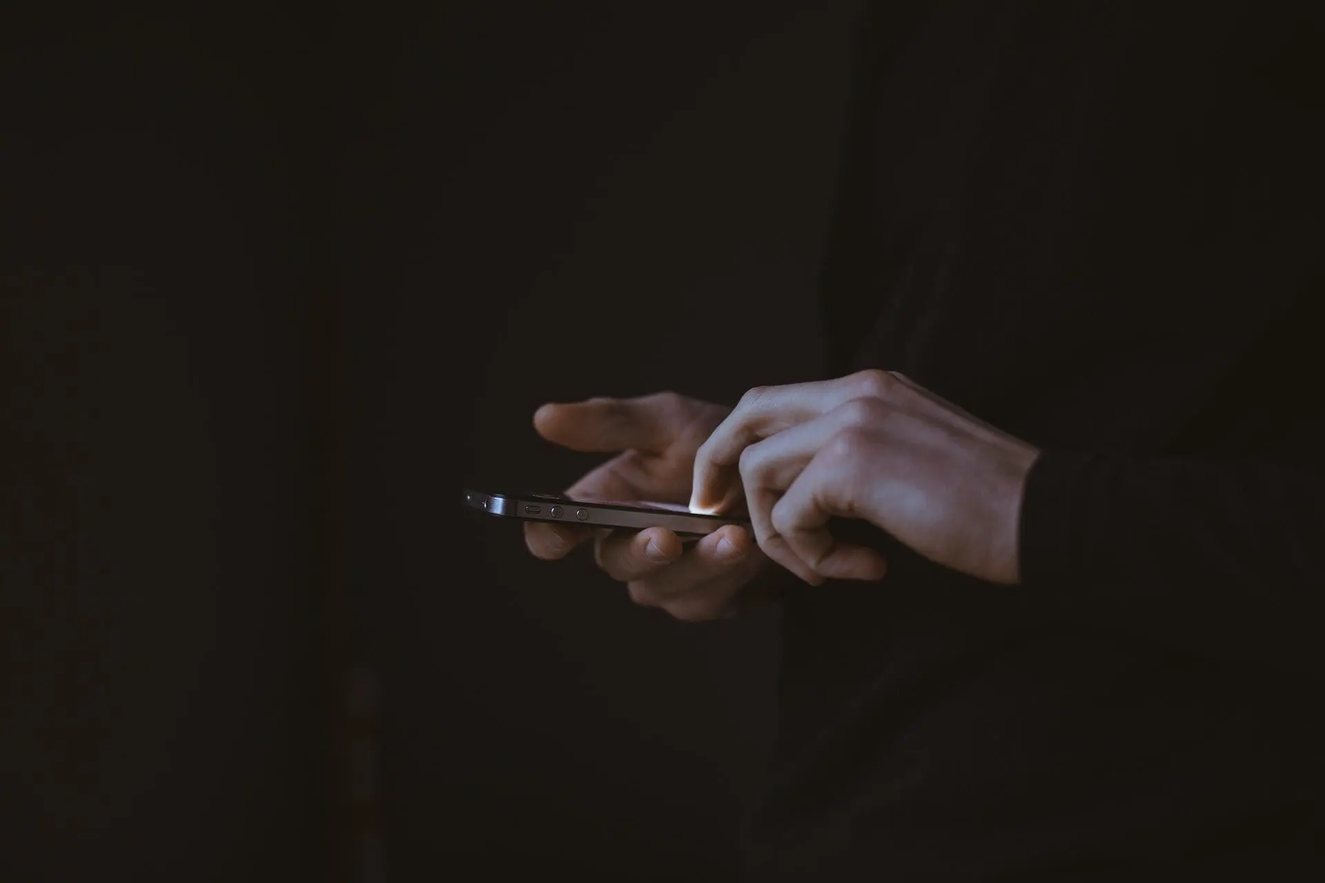 a person holding a smartphone