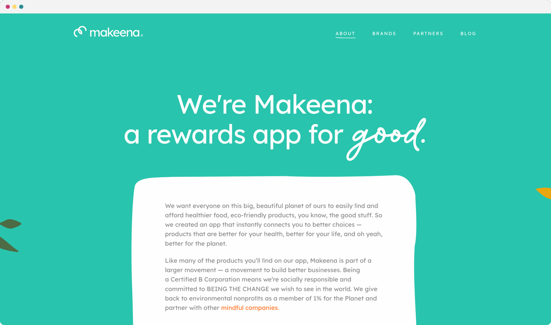 Hey Reliable Case Study Makeena front-end development
