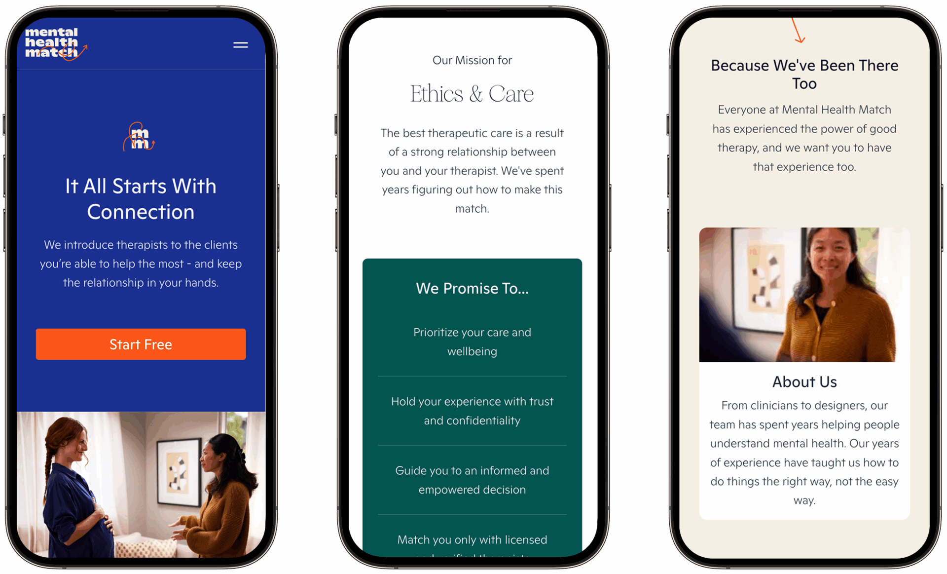 Hey Reliable Responsive Design Mental Health Match
